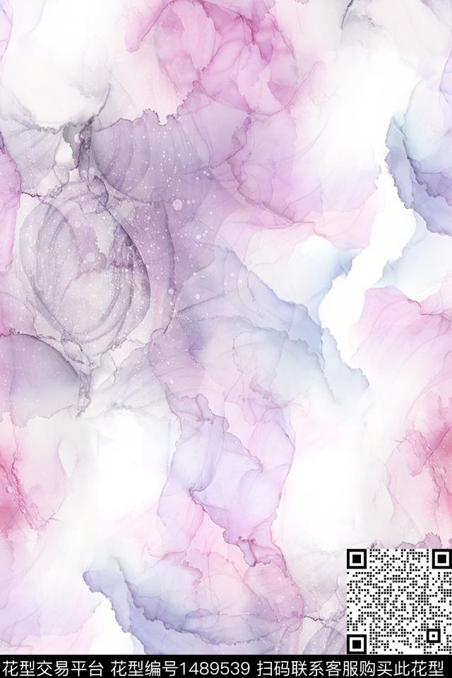 肌理扎染华亿平台大牌风数码印花华亿平台下载（图片编号: 1489539） - 瓦栏（Walan）