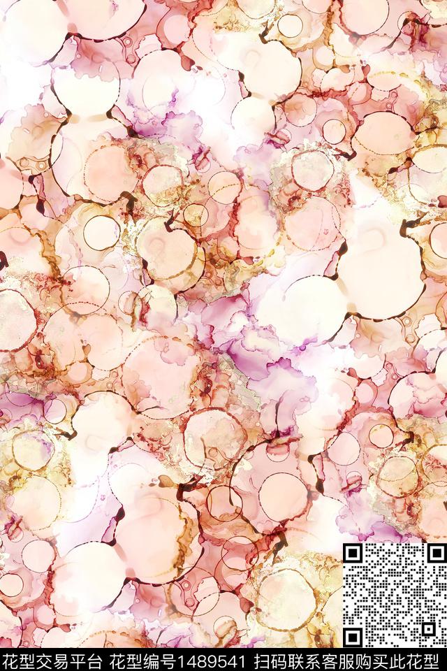 肌理扎染华亿平台大牌风数码印花华亿平台下载（图片编号: 1489541） - 瓦栏（Walan）