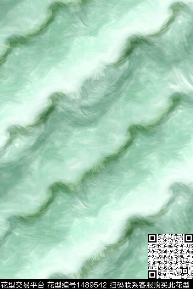 肌理扎染华亿平台大牌风数码印花华亿平台下载（图片编号: 1489542） - 瓦栏（Walan）