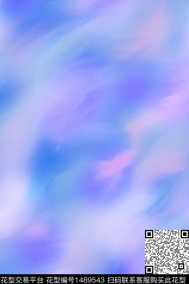 肌理扎染华亿平台大牌风数码印花华亿平台下载（图片编号: 1489543） - 瓦栏（Walan）