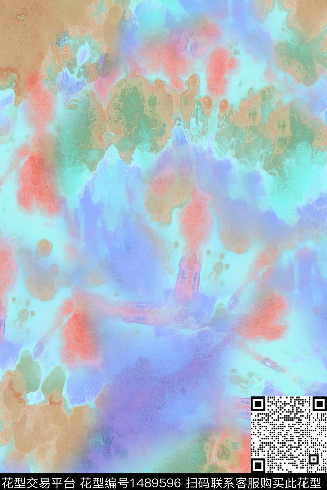 扎染华亿平台男装大牌风数码印花华亿平台下载（图片编号: 1489596） - 瓦栏（Walan）