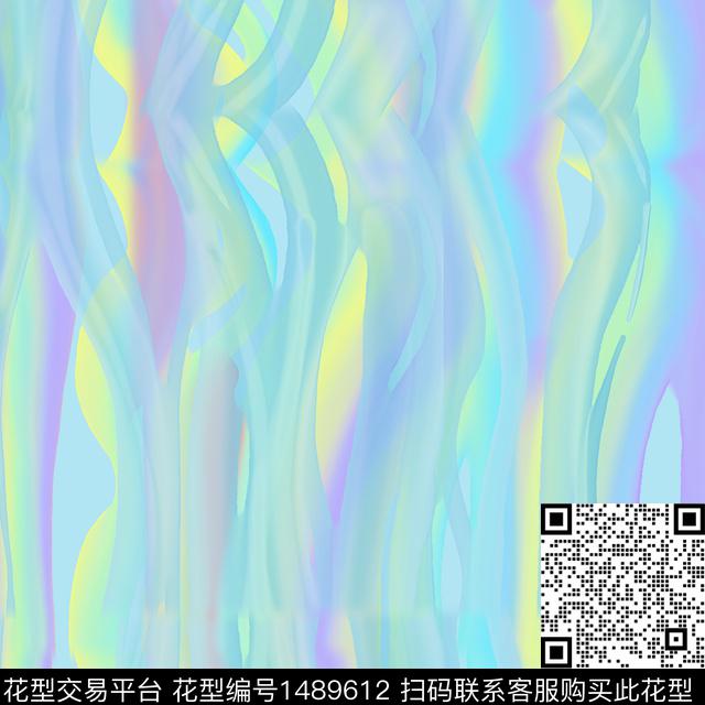 水彩线条画抽象数码印花华亿平台下载（图片编号: 1489612） - 瓦栏（Walan）