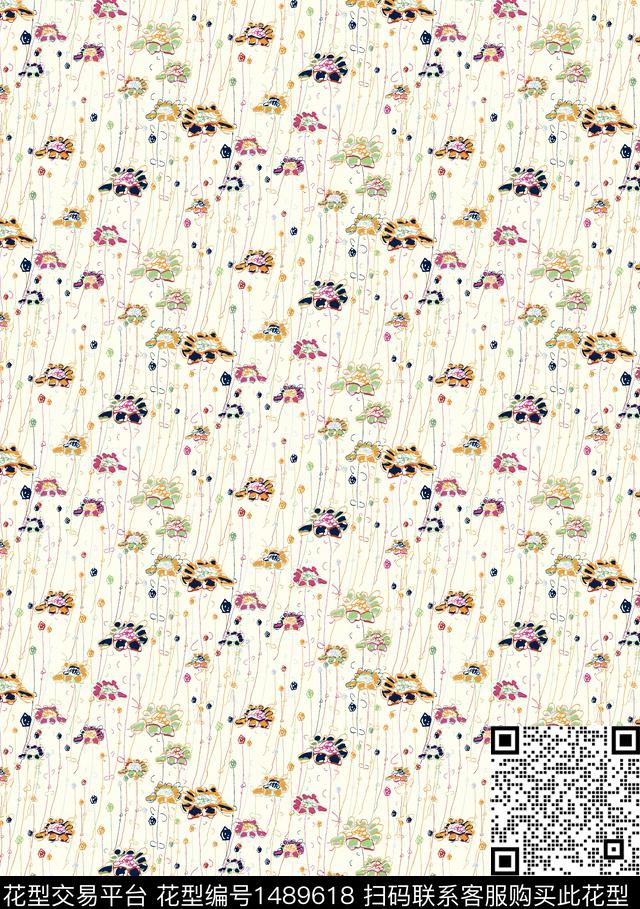 民族风花卉小碎花数码印花华亿平台下载（图片编号: 1489618） - 瓦栏（Walan）