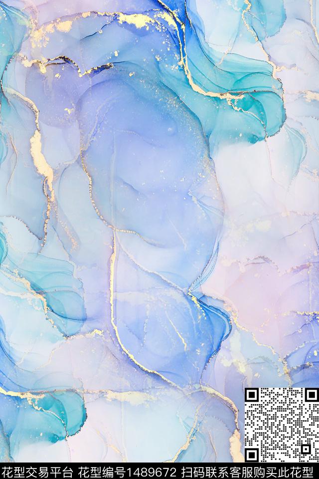 肌理扎染华亿平台大牌风数码印花华亿平台下载（图片编号: 1489672） - 瓦栏（Walan）