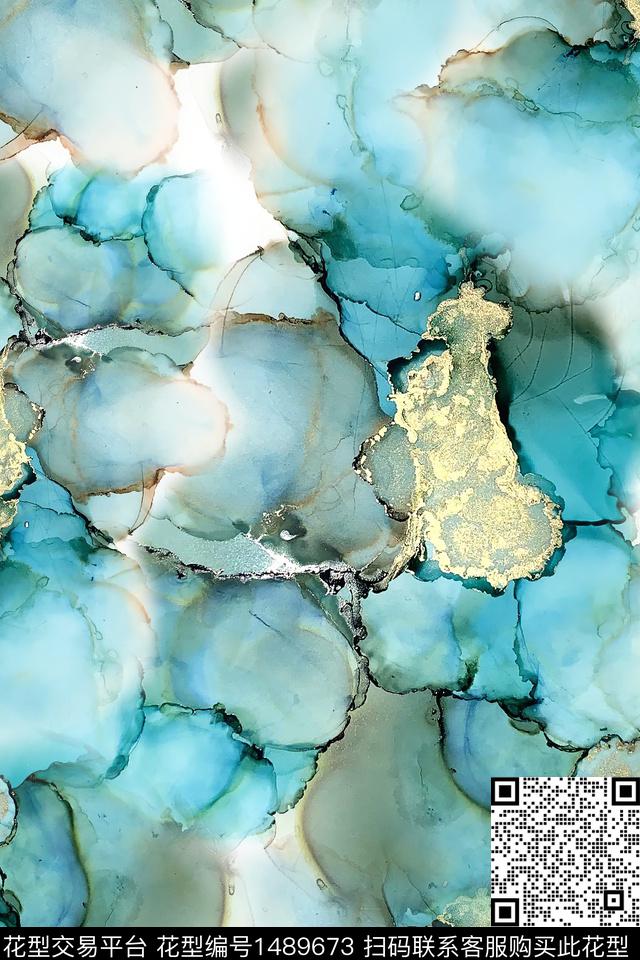 肌理扎染华亿平台大牌风数码印花华亿平台下载（图片编号: 1489673） - 瓦栏（Walan）