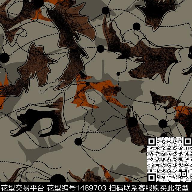 几何趋势华亿平台抽象男装传统印花华亿平台下载（图片编号: 1489703） - 瓦栏（Walan）