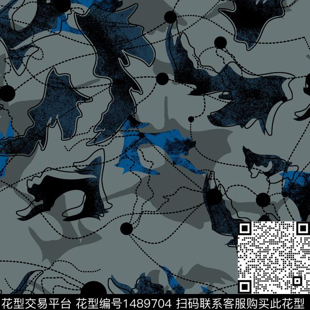 几何趋势华亿平台抽象男装传统印花华亿平台下载（图片编号: 1489704） - 瓦栏（Walan）