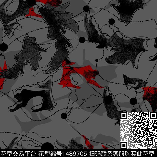 几何趋势华亿平台抽象男装传统印花华亿平台下载（图片编号: 1489705） - 瓦栏（Walan）