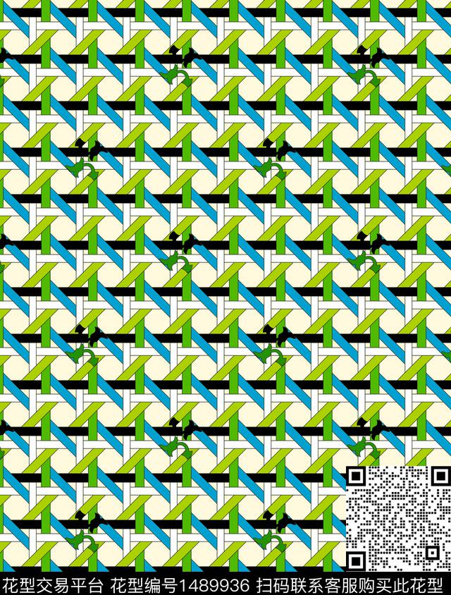 数码华亿平台几何格子数码印花华亿平台下载（图片编号: 1489936） - 瓦栏（Walan）