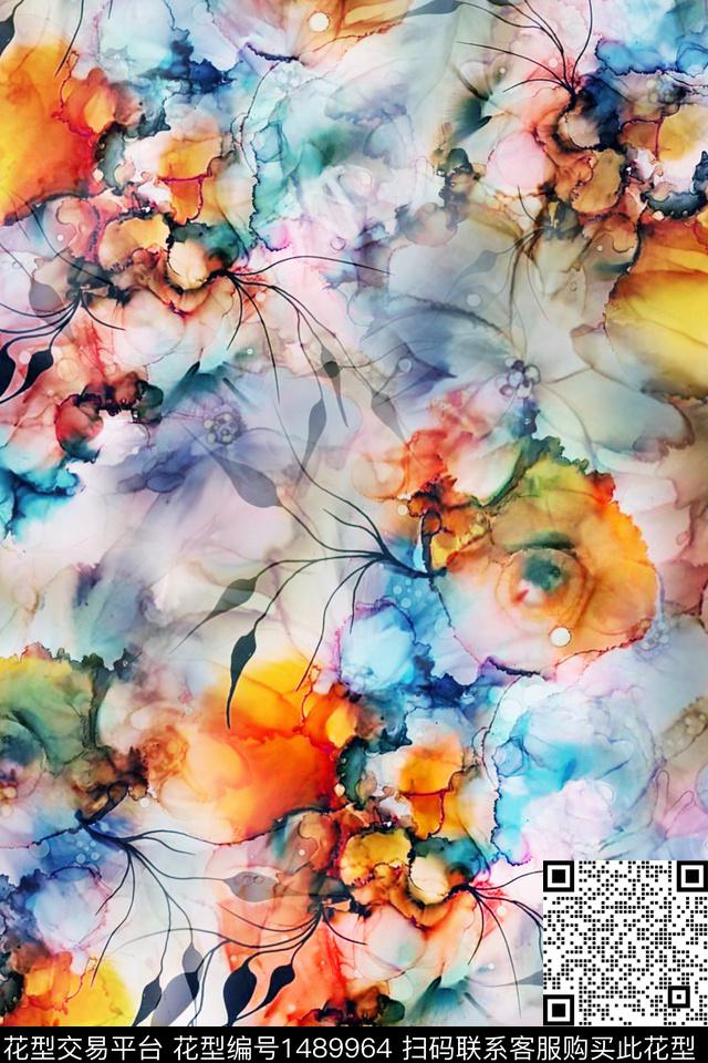 数码华亿平台绿植树叶女装数码印花华亿平台下载（图片编号: 1489964） - 瓦栏（Walan）