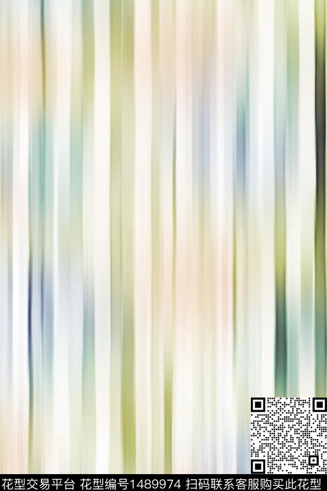 水彩绿植树叶肌理数码印花华亿平台下载（图片编号: 1489974） - 瓦栏（Walan）