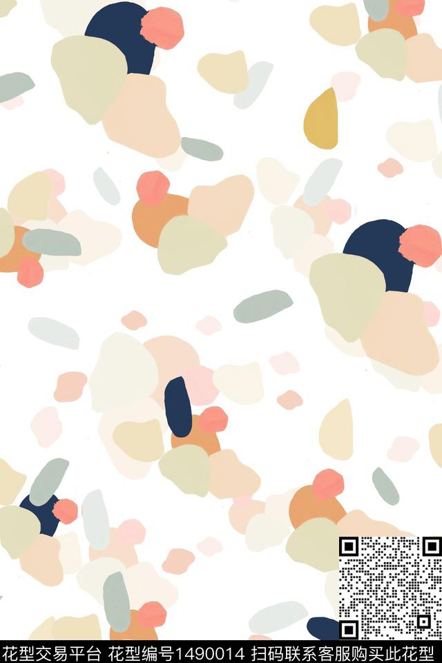 几何小清新真丝数码印花华亿平台下载（图片编号: 1490014） - 瓦栏（Walan）