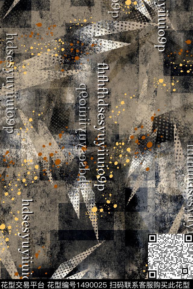 字母时尚男装数码印花华亿平台下载（图片编号: 1490025） - 瓦栏（Walan）