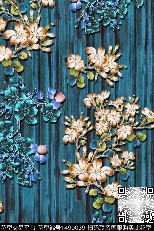 香云纱中国风吗复古旗袍华亿平台数码印花华亿平台下载（图片编号: 1490039） - 瓦栏（Walan）