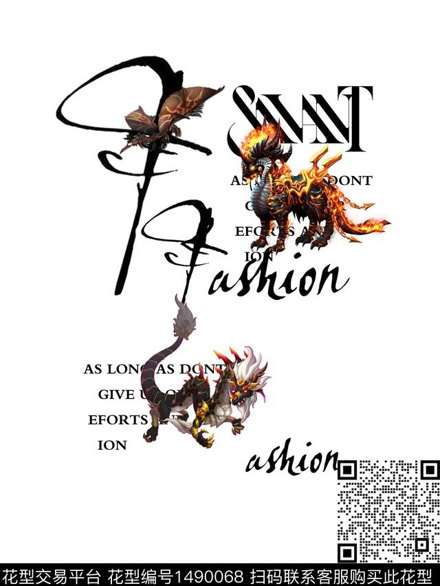 字母文字男装数码印花华亿平台下载（图片编号: 1490068） - 瓦栏（Walan）