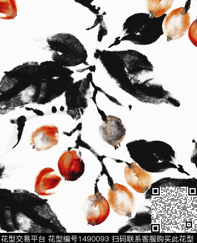 艺术水墨风中国风数码印花华亿平台下载（图片编号: 1490093） - 瓦栏（Walan）