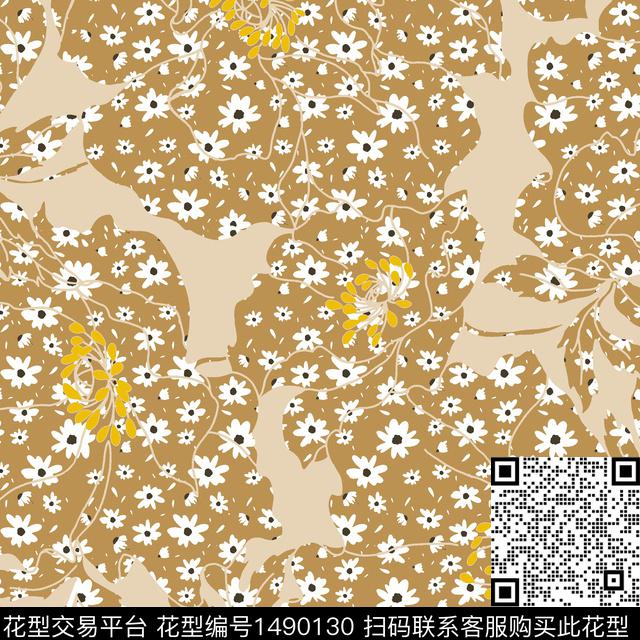 抽象花卉女装小碎花传统印花华亿平台下载（图片编号: 1490130） - 瓦栏（Walan）