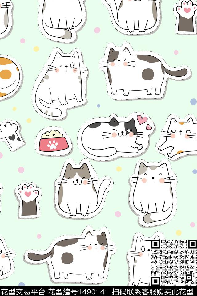 少女家居服卡通数码印花华亿平台下载（图片编号: 1490141） - 瓦栏（Walan）