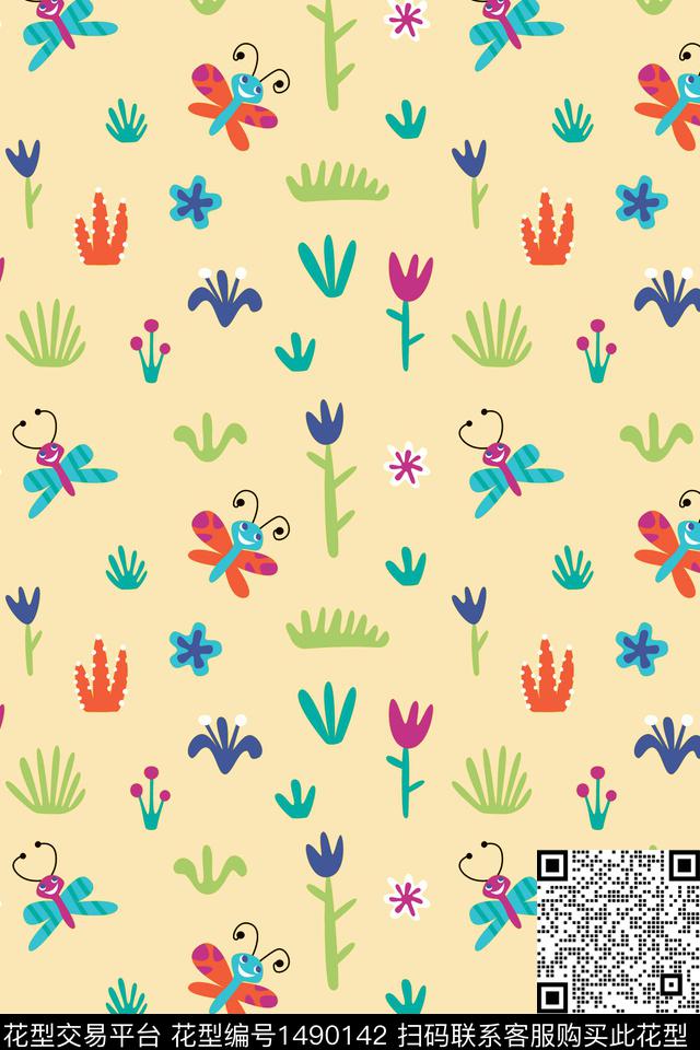 少女家居服卡通数码印花华亿平台下载（图片编号: 1490142） - 瓦栏（Walan）