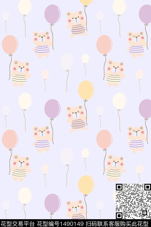 少女家居服卡通数码印花华亿平台下载（图片编号: 1490149） - 瓦栏（Walan）