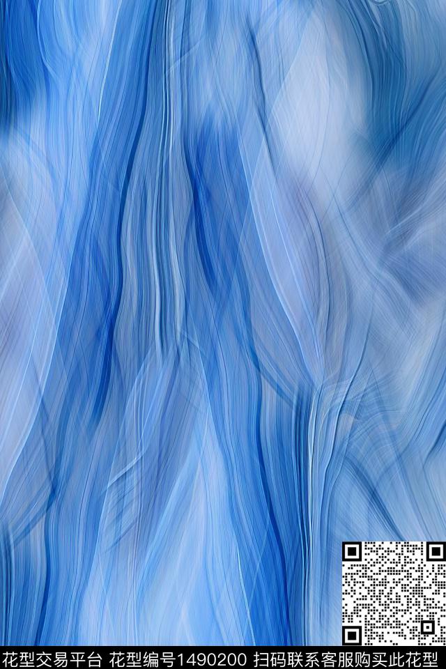 扎染华亿平台大牌风小清新数码印花华亿平台下载（图片编号: 1490200） - 瓦栏（Walan）