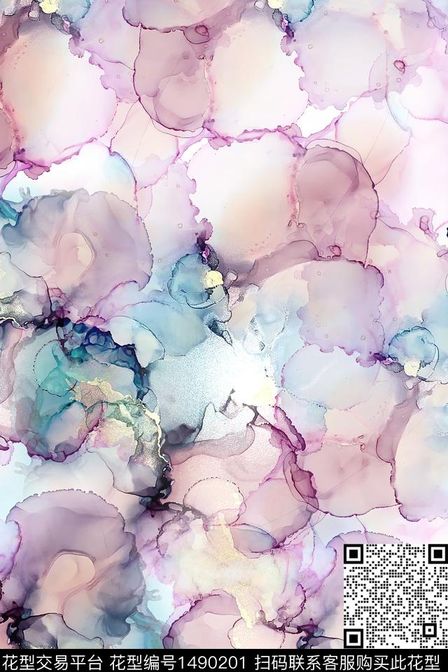 扎染华亿平台大牌风小清新数码印花华亿平台下载（图片编号: 1490201） - 瓦栏（Walan）