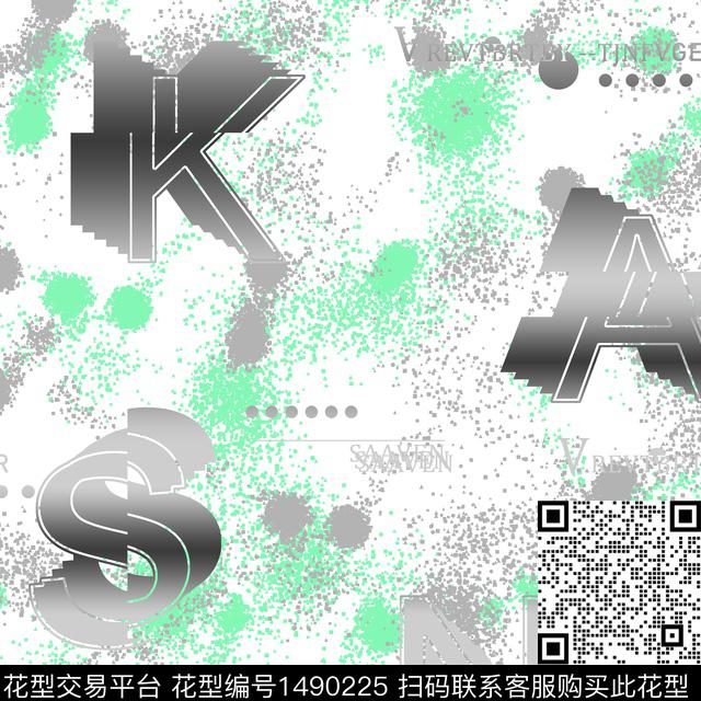 几何趋势华亿平台字母传统印花华亿平台下载（图片编号: 1490225） - 瓦栏（Walan）