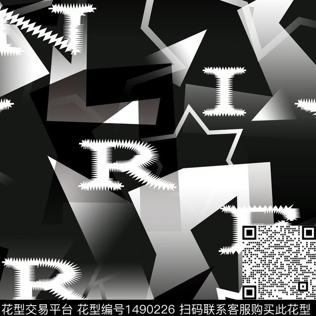 几何趋势华亿平台抽象男装传统印花华亿平台下载（图片编号: 1490226） - 瓦栏（Walan）