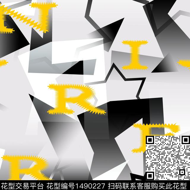 几何趋势华亿平台抽象男装传统印花华亿平台下载（图片编号: 1490227） - 瓦栏（Walan）