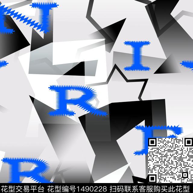 几何趋势华亿平台抽象男装传统印花华亿平台下载（图片编号: 1490228） - 瓦栏（Walan）