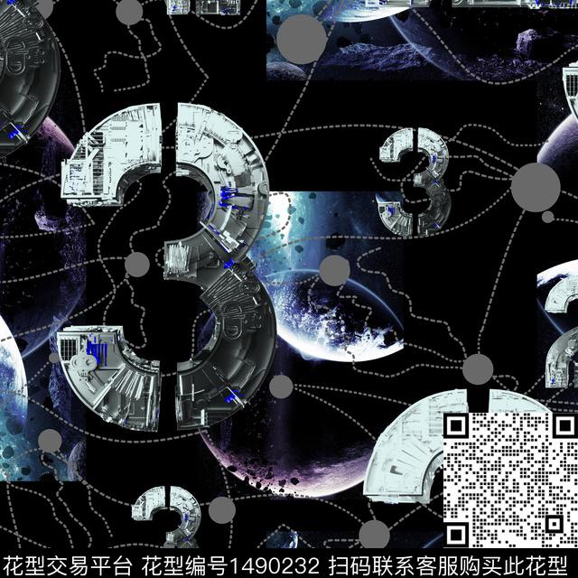 趋势华亿平台星空抽象男装数码印花华亿平台下载（图片编号: 1490232） - 瓦栏（Walan）