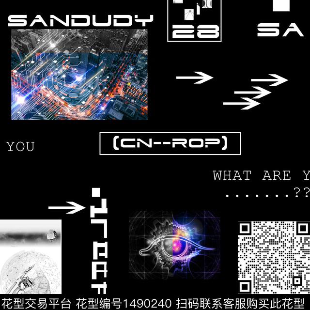 手抽象男装大牌风数码印花华亿平台下载（图片编号: 1490240） - 瓦栏（Walan）