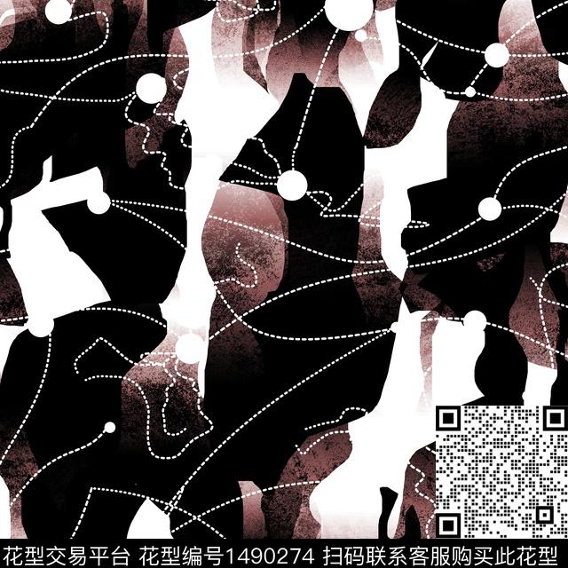 几何线条趋势华亿平台传统印花华亿平台下载（图片编号: 1490274） - 瓦栏（Walan）