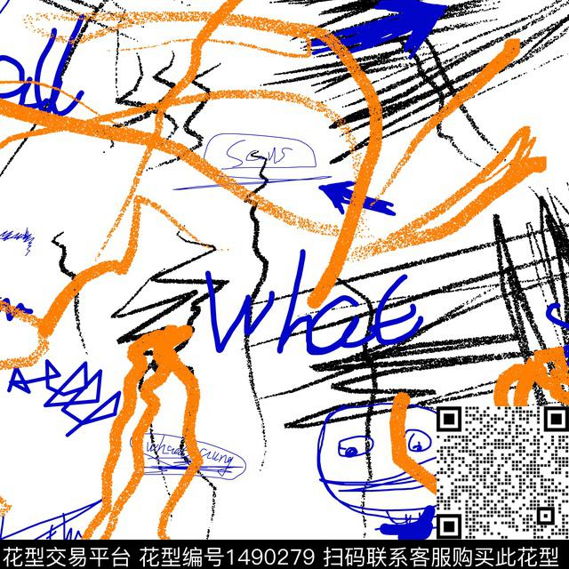 几何线条抽象男装传统印花华亿平台下载（图片编号: 1490279） - 瓦栏（Walan）