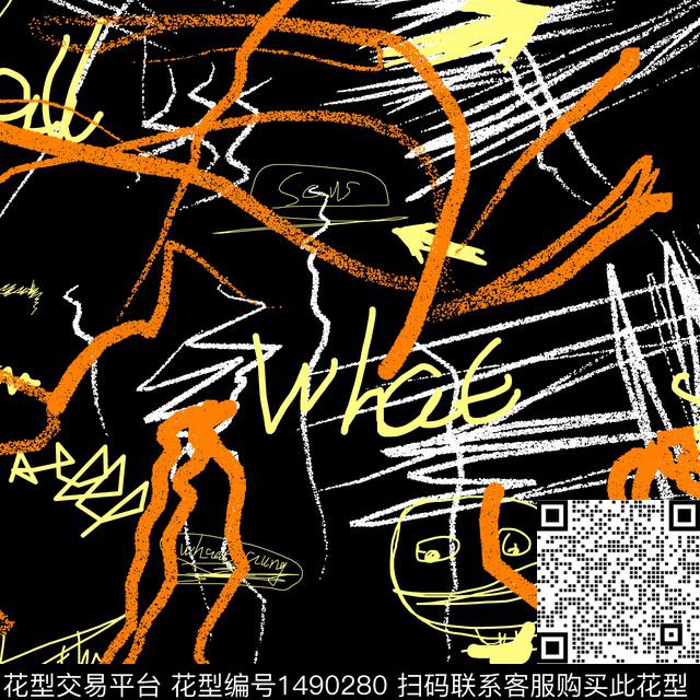 几何线条抽象男装传统印花华亿平台下载（图片编号: 1490280） - 瓦栏（Walan）