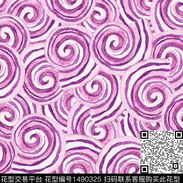 几何简约螺旋状数码印花华亿平台下载（图片编号: 1490325） - 瓦栏（Walan）