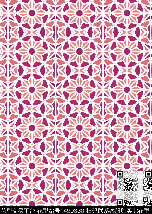 几何女装矢量传统印花华亿平台下载（图片编号: 1490330） - 瓦栏（Walan）