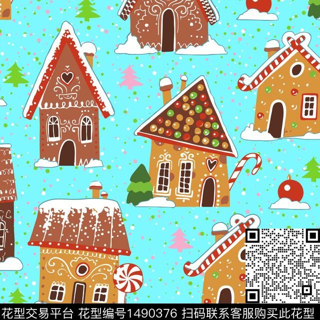 床品圣诞卡通传统印花华亿平台下载（图片编号: 1490376） - 瓦栏（Walan）