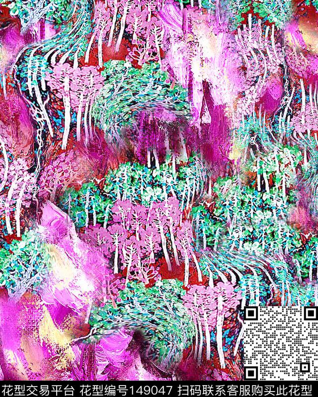 油画手绘画笔笔触数码印花华亿平台下载（图片编号: 149047） - 瓦栏（Walan）