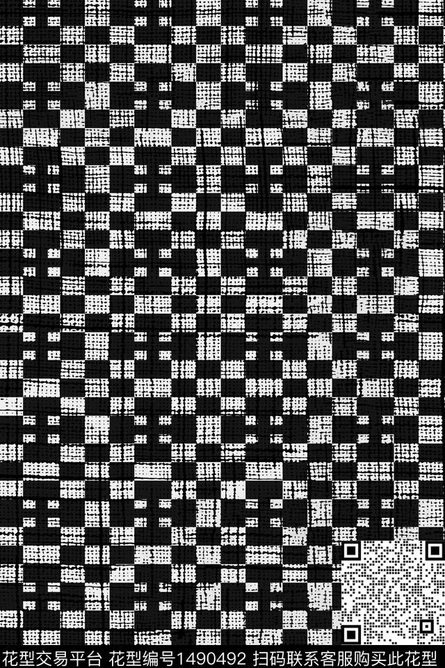 几何男装抽象数码印花华亿平台下载（图片编号: 1490492） - 瓦栏（Walan）