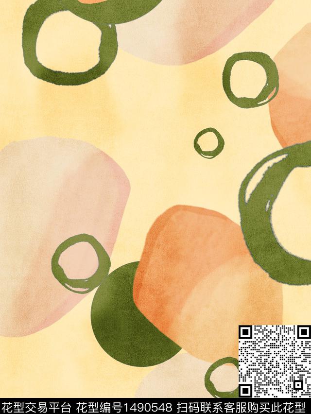 绿植树叶连衣裙女装传统印花华亿平台下载（图片编号: 1490548） - 瓦栏（Walan）