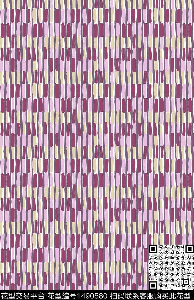 几何民族风大牌风数码印花华亿平台下载（图片编号: 1490580） - 瓦栏（Walan）