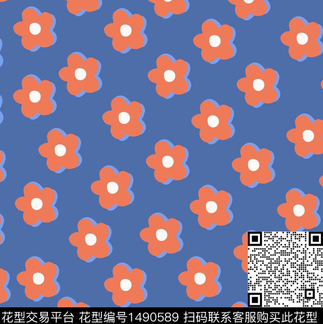 花卉小碎花数码印花华亿平台下载（图片编号: 1490589） - 瓦栏（Walan）