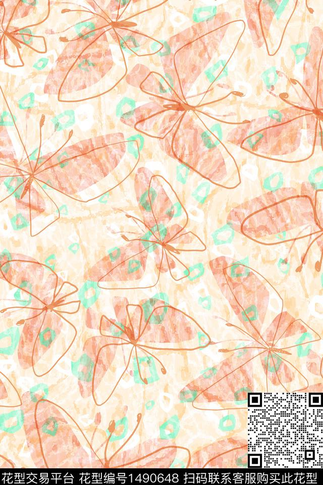 数码华亿平台水彩春夏华亿平台传统印花华亿平台下载（图片编号: 1490648） - 瓦栏（Walan）