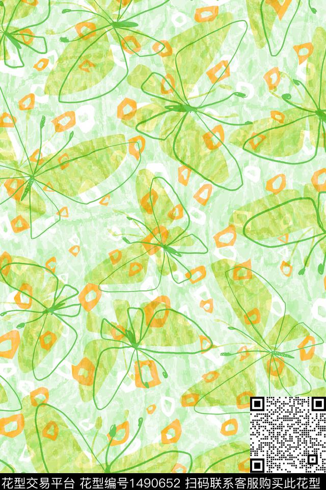 数码华亿平台水彩春夏华亿平台传统印花华亿平台下载（图片编号: 1490652） - 瓦栏（Walan）