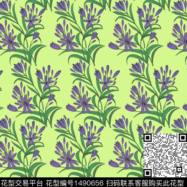 花卉手绘小碎花数码印花华亿平台下载（图片编号: 1490656） - 瓦栏（Walan）