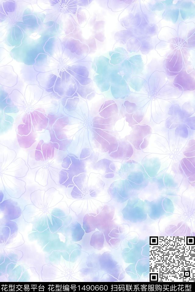 数码华亿平台春夏华亿平台小清新传统印花华亿平台下载（图片编号: 1490660） - 瓦栏（Walan）
