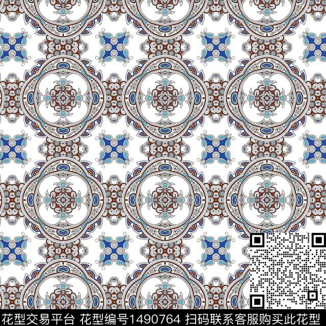 数码华亿平台女装民族风数码印花华亿平台下载（图片编号: 1490764） - 瓦栏（Walan）