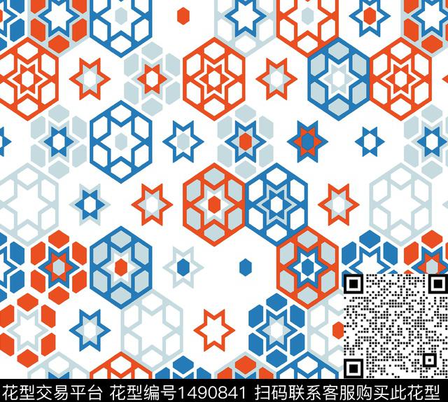 几何菱形几何定位传统印花华亿平台下载（图片编号: 1490841） - 瓦栏（Walan）