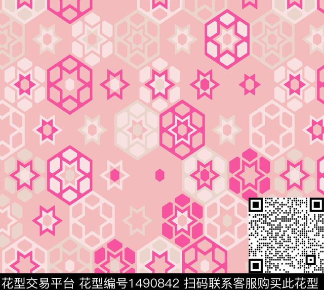 几何菱形几何定位传统印花华亿平台下载（图片编号: 1490842） - 瓦栏（Walan）